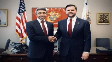 عبدالله بن زايد يبحث مع نائب الرئيس الأمريكي تعزيز العلاقات الاستراتيجية